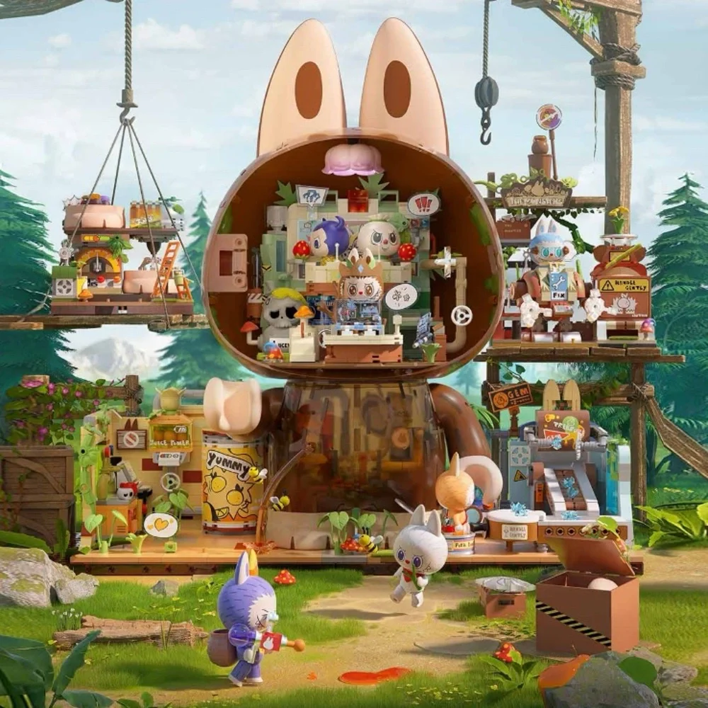 MAGICAL PLANTS - Pop Mart THE MONSTERS Labubu Forest Secret Base Pop Blocks Set